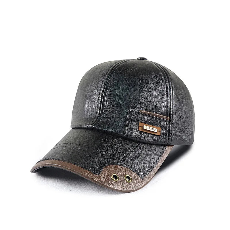 Men's PU Leather  Cap