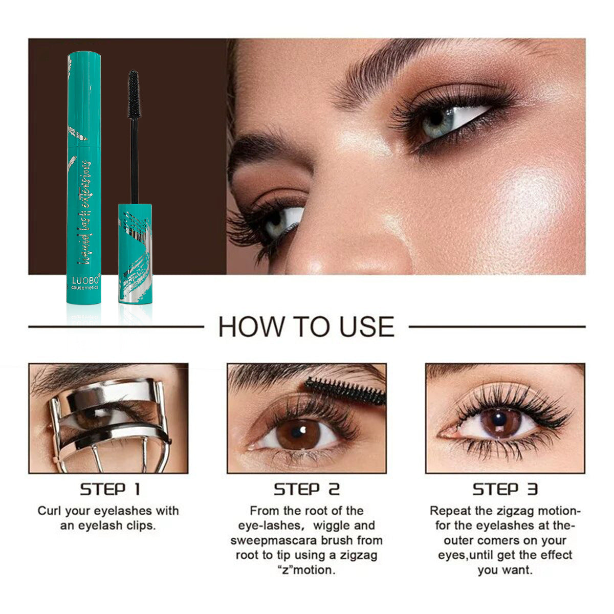 Green Box Waterproof Volumizing Mascara – Long-Lasting & Smudge-Proof
