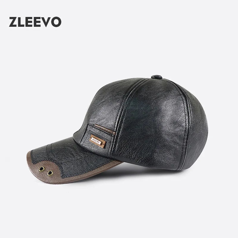 Men's PU Leather  Cap