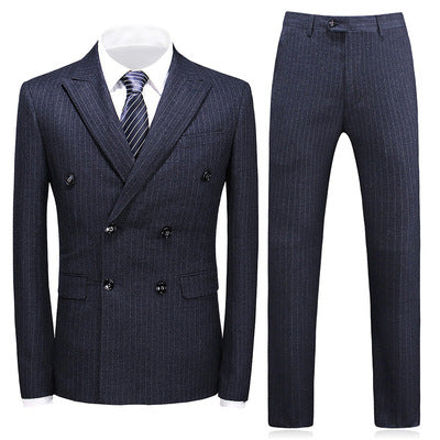 Men's 3-Piece Striped Suit – Slim-Fit Business & Formal Set