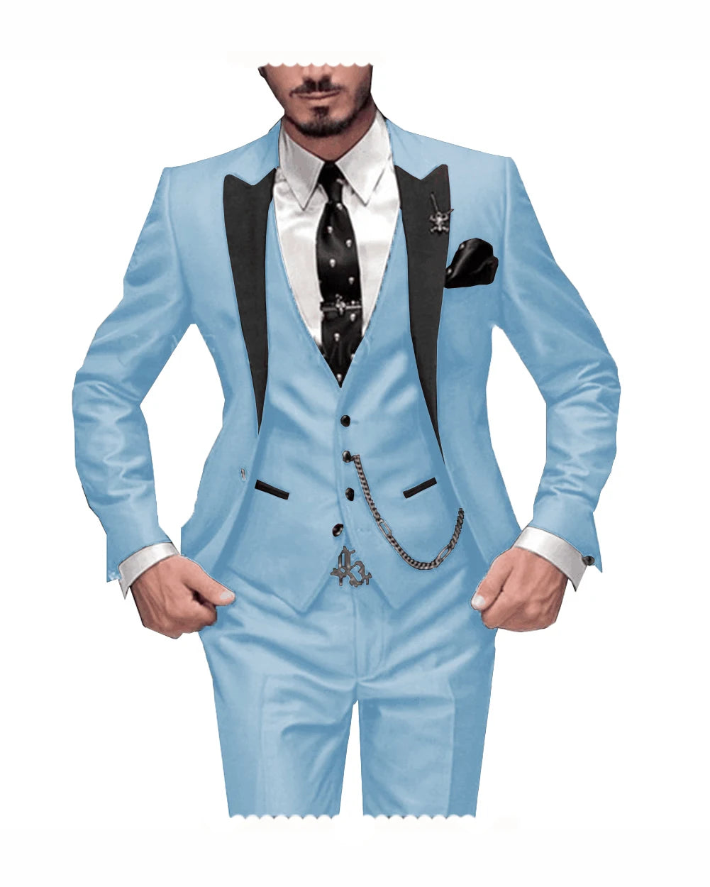 Men's Slim Fit 3-Piece Burgundy Tuxedo Suit  Wedding Groom Notch Lapel