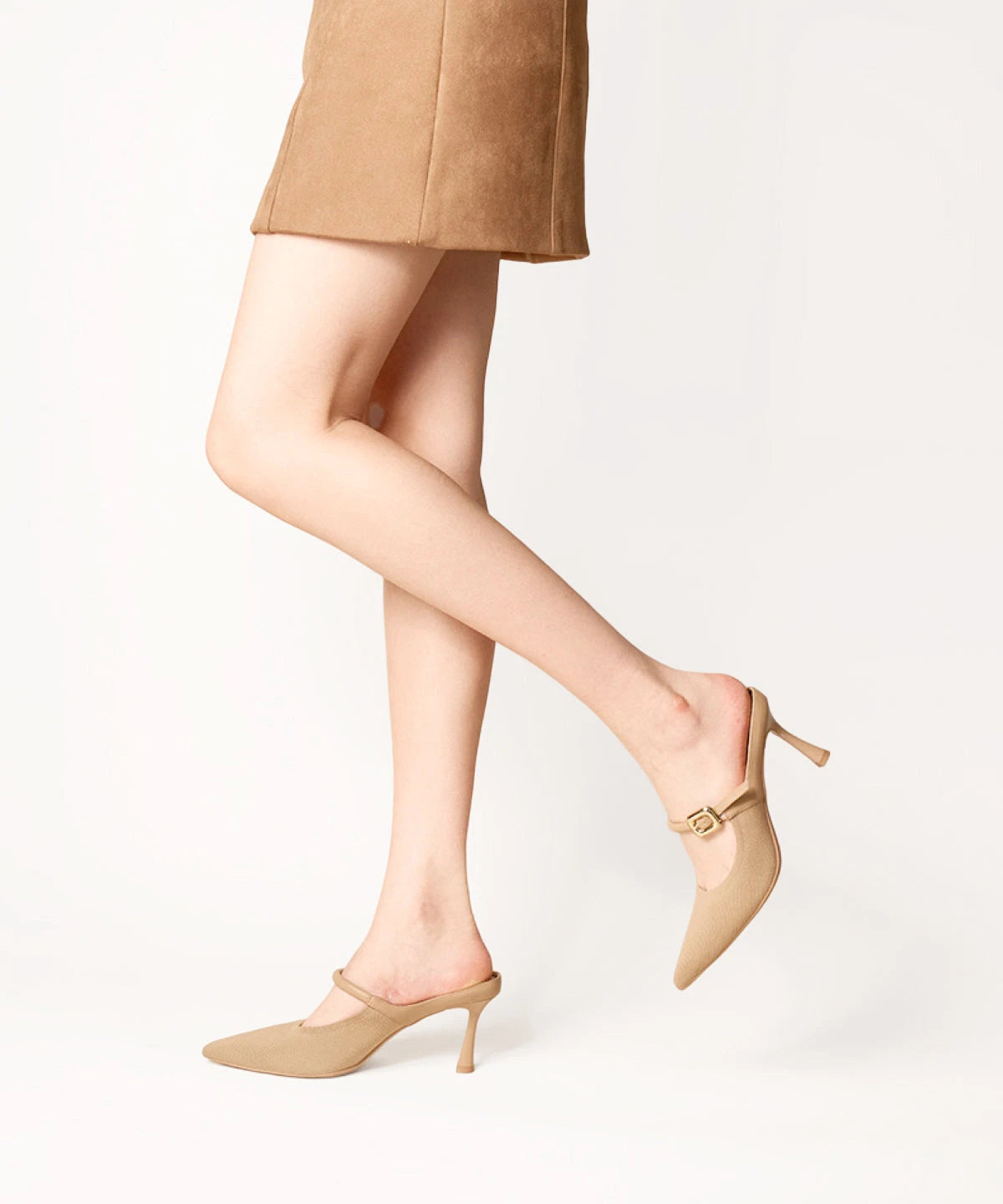 Pointed Toe Women's Heeled Mules – Stiletto Heel Style — view 15