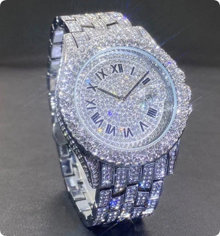 Calendar Men's Quartz Watch – Zircon Accent Fashion Style — view 3