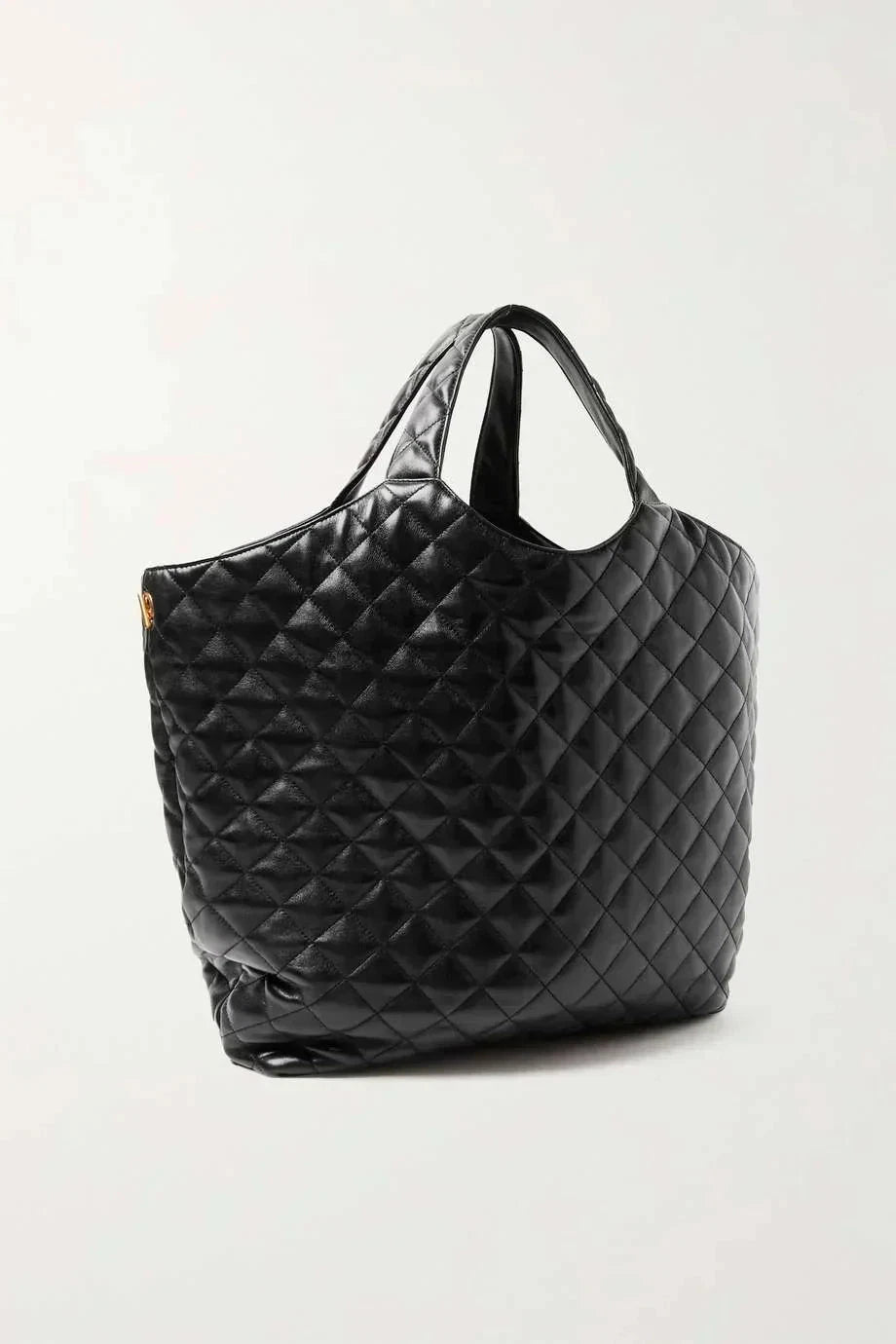 Extra Large Quilted Leather Tote – Embellished Carryall — view 3