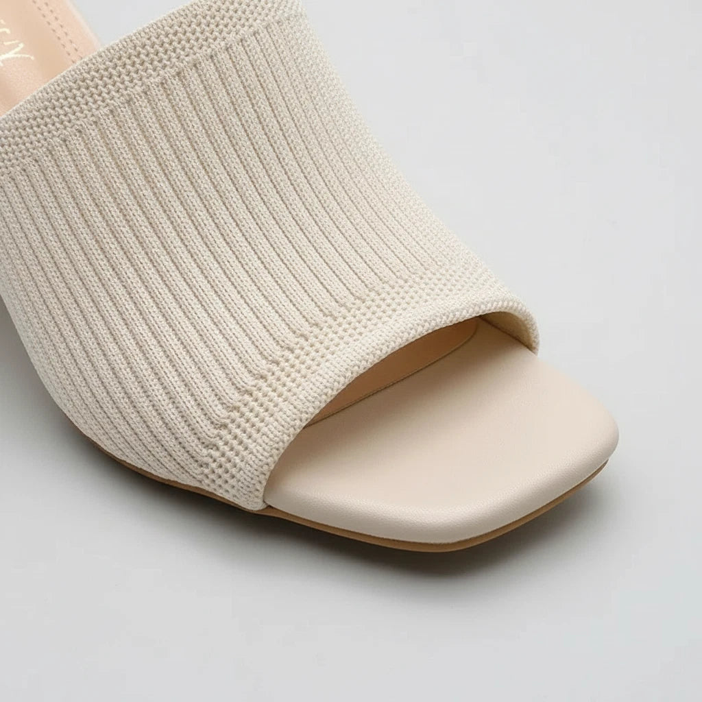 Helena Women's Block Heel Sandals – Stretchy Cotton Comfort — view 3