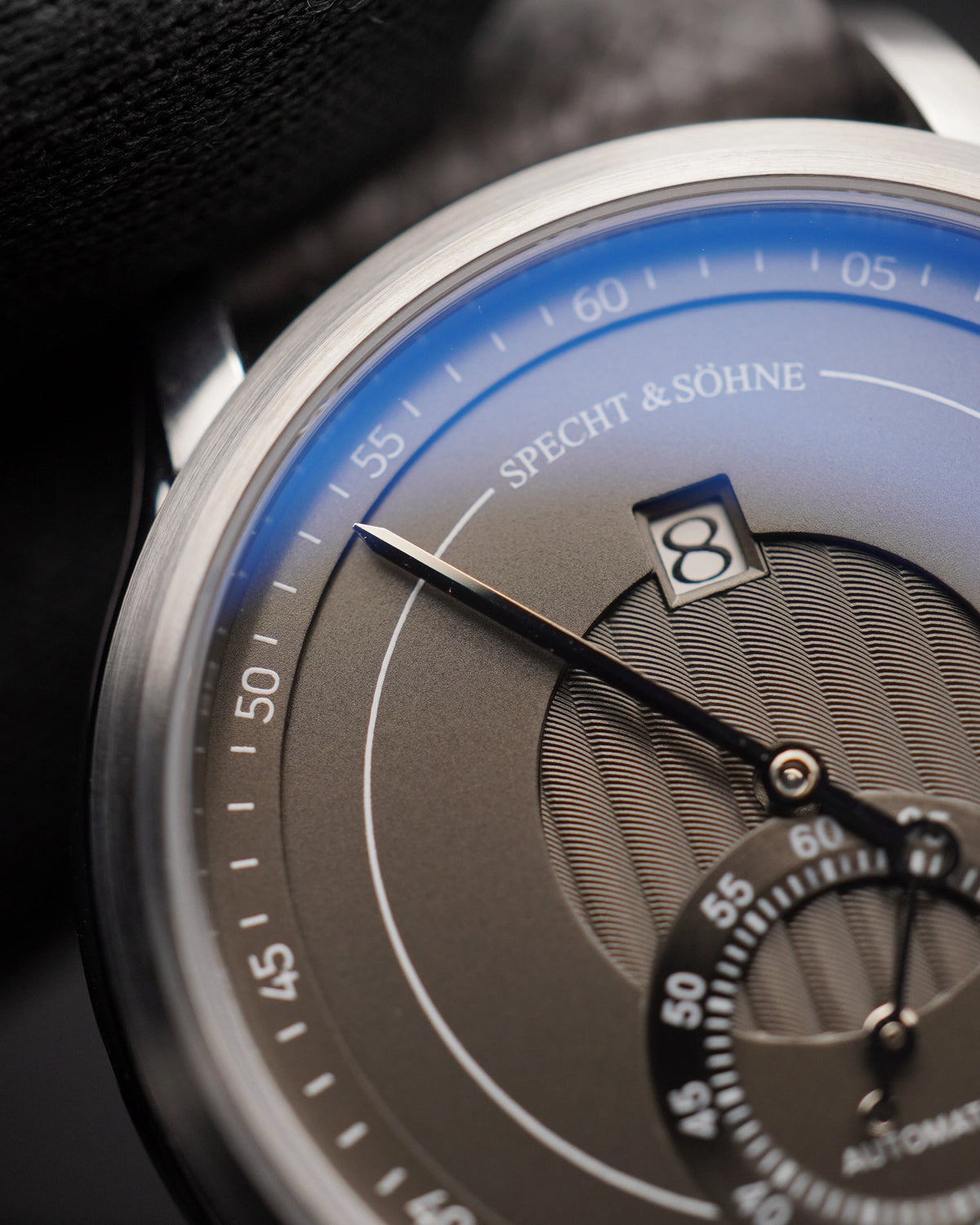 39 mm Automatic Watch – Sapphire Crystal Leather Strap — view 3