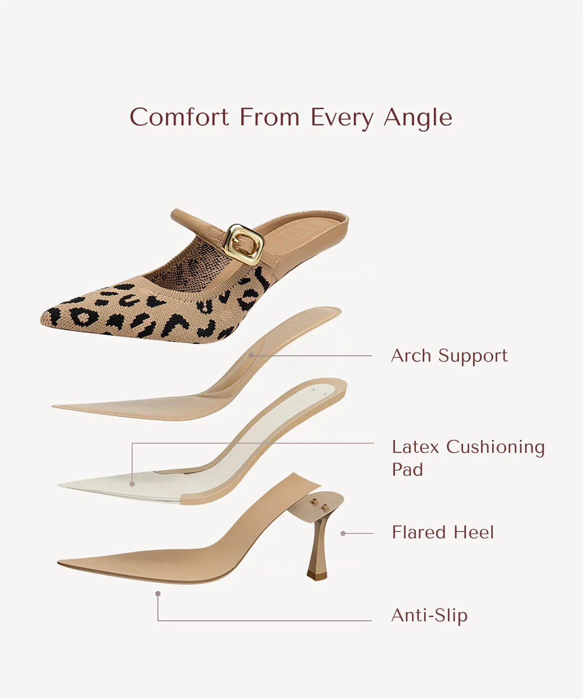 Pointed Toe Women's Heeled Mules – Stiletto Heel Style — view 3