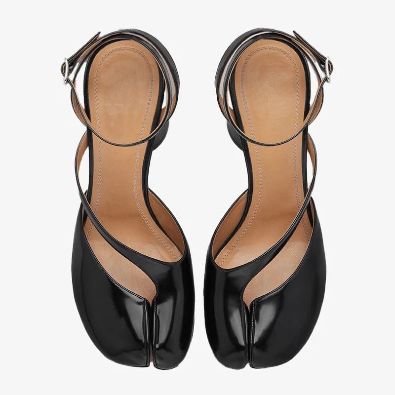 Women's Split-toe Sandals – Brushed Leather Adjustable Fit — view 3