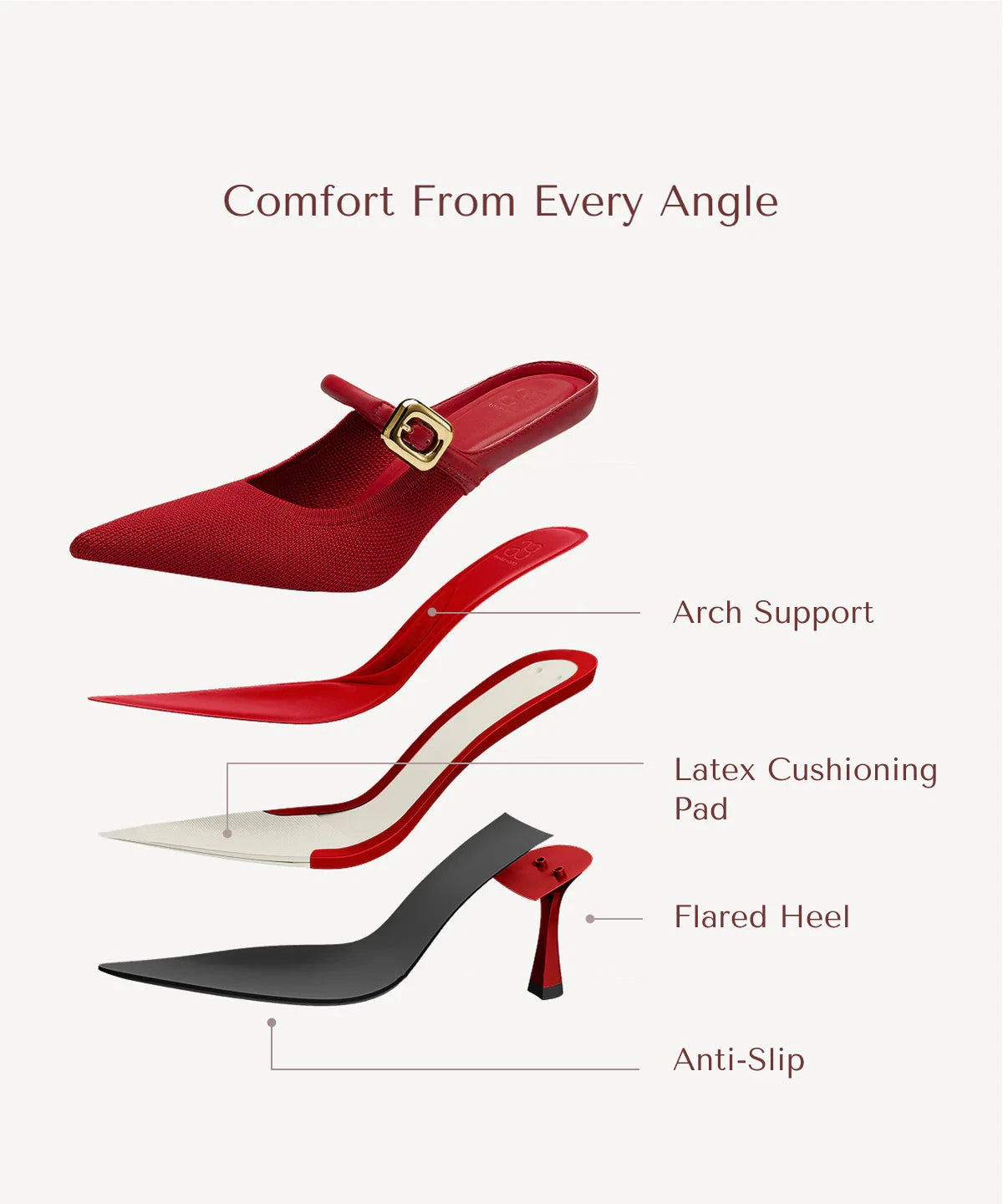 Pointed Toe Women's Heeled Mules – Stiletto Heel Style — view 42