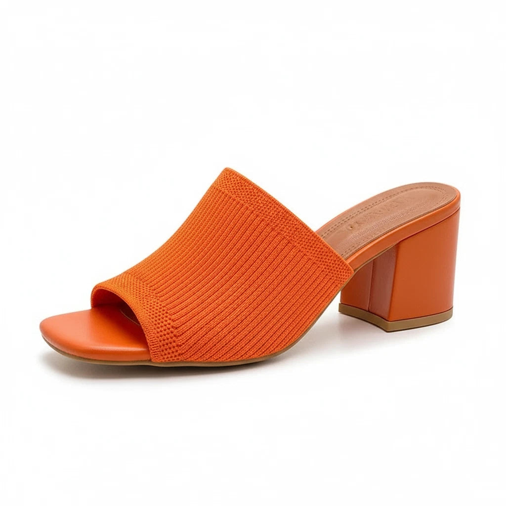 Helena Women's Block Heel Sandals – Stretchy Cotton Comfort — view 5