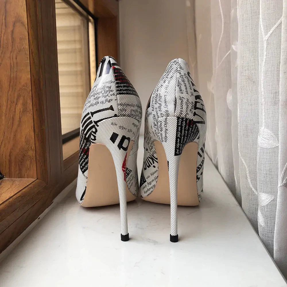 Graphic Print Women's High Heel Shoes – Pointed-Toe Style — view 4