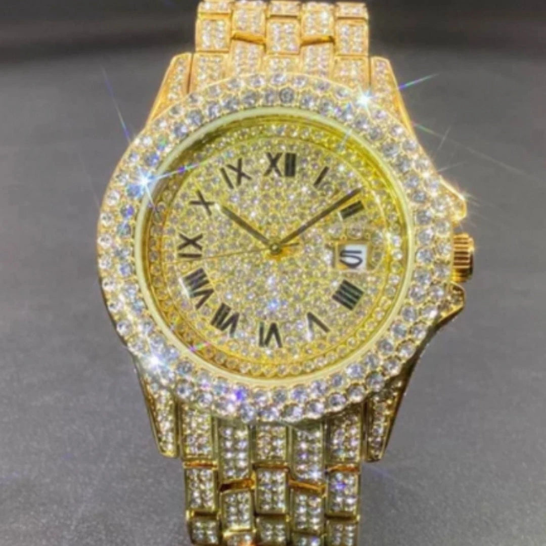 Calendar Men's Quartz Watch – Zircon Accent Fashion Style — view 4