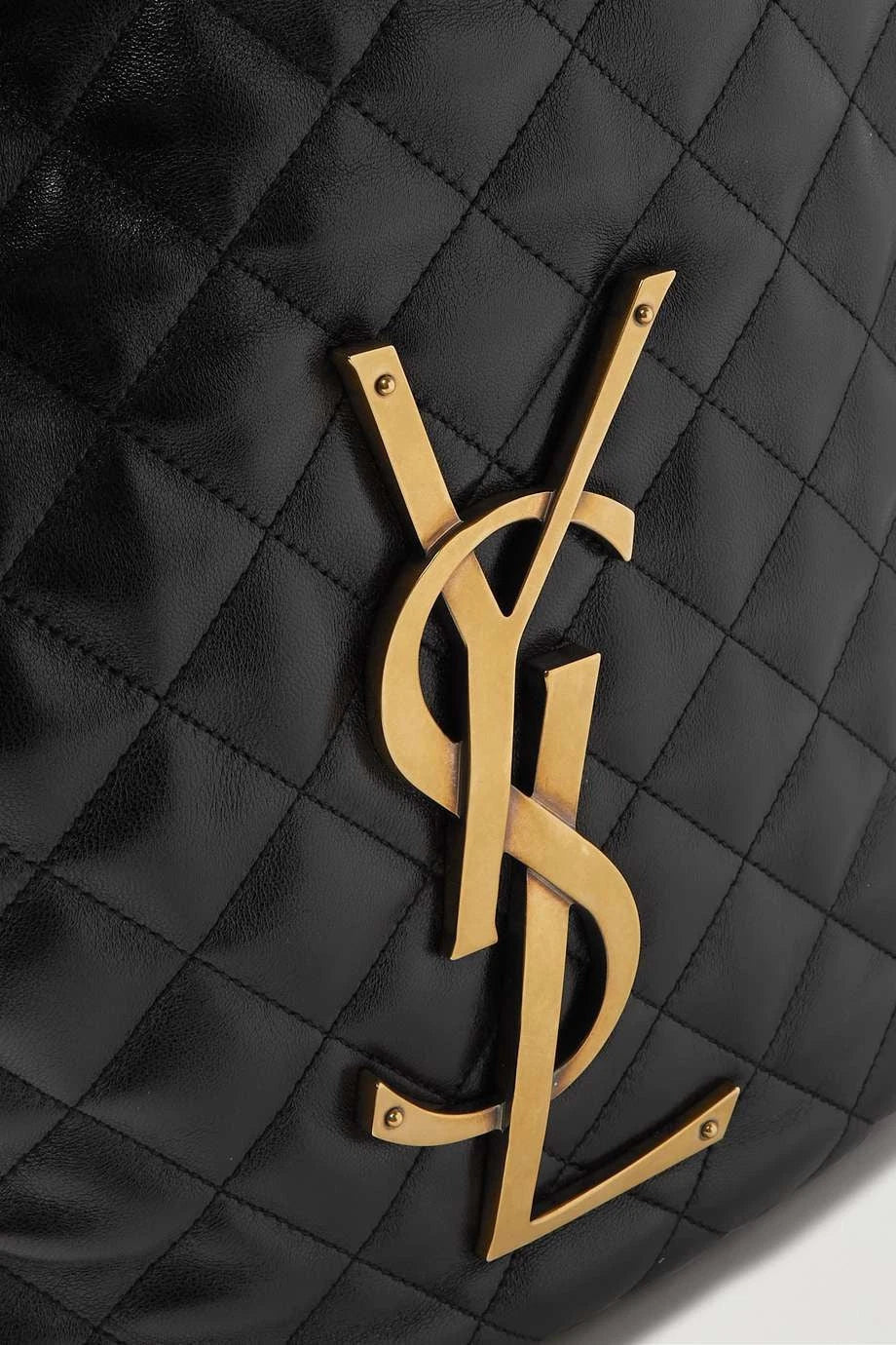 Extra Large Quilted Leather Tote – Embellished Carryall — view 5