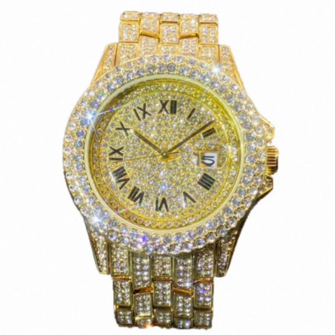 Calendar Men's Quartz Watch – Zircon Accent Fashion Style — view 5