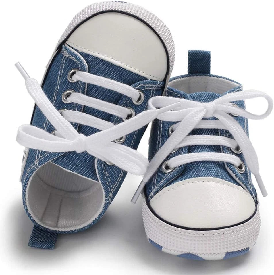 Infant Unisex High Top Canvas Sneakers – Soft Non-Slip Sole — view 5