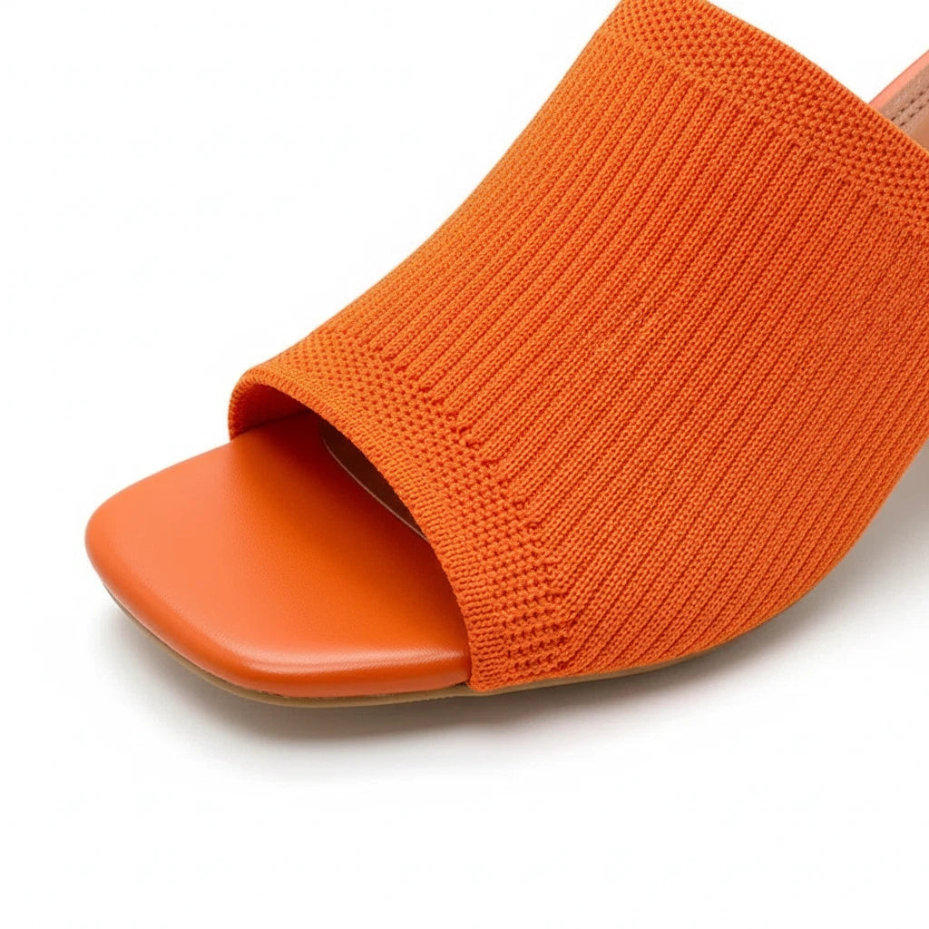 Helena Women's Block Heel Sandals – Stretchy Cotton Comfort — view 7
