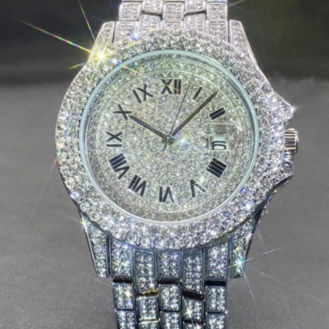 Calendar Men's Quartz Watch – Zircon Accent Fashion Style — view 6