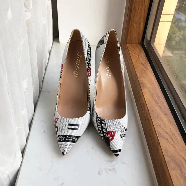 Graphic Print Women's High Heel Shoes – Pointed-Toe Style — view 78