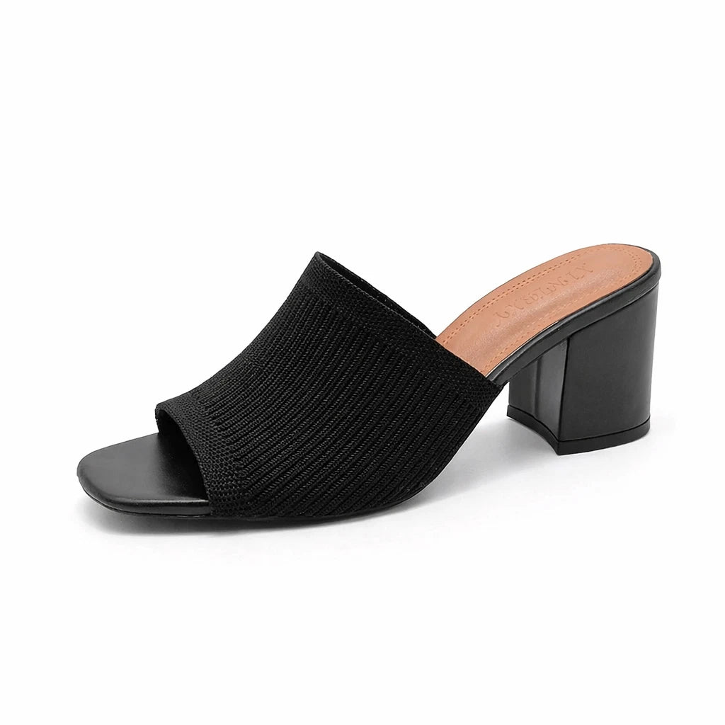 Helena Women's Block Heel Sandals – Stretchy Cotton Comfort — view 10