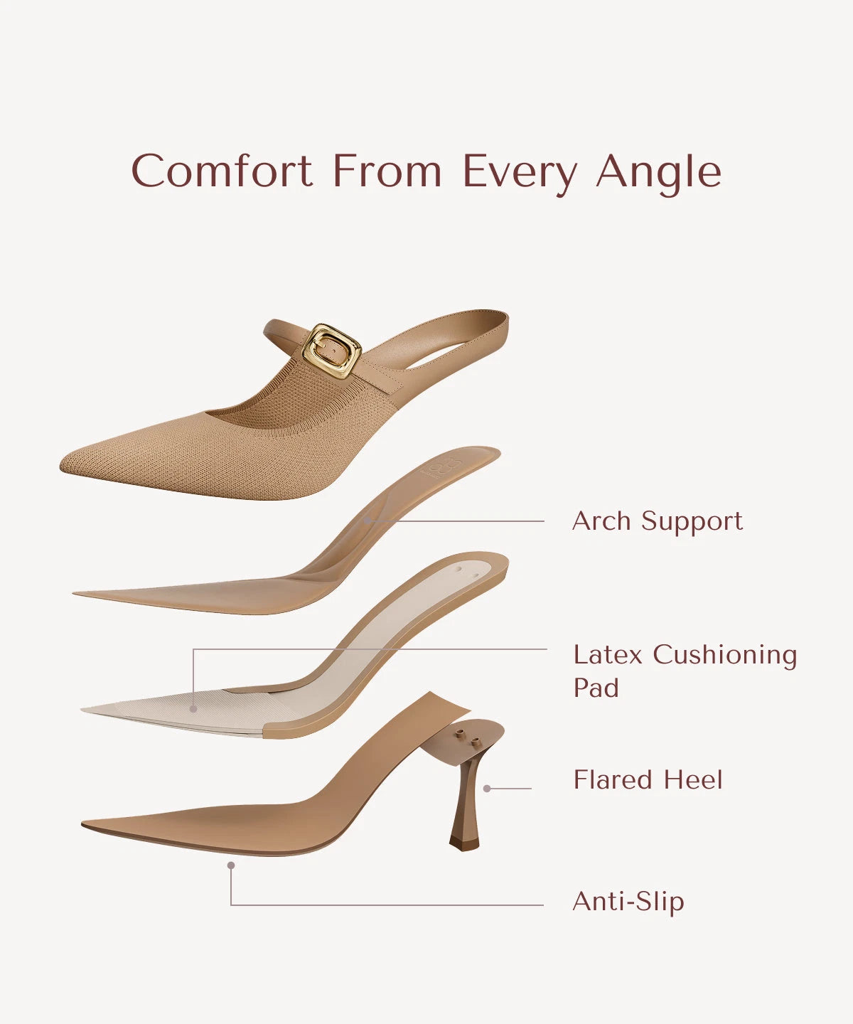 Pointed Toe Women's Heeled Mules – Stiletto Heel Style — view 10