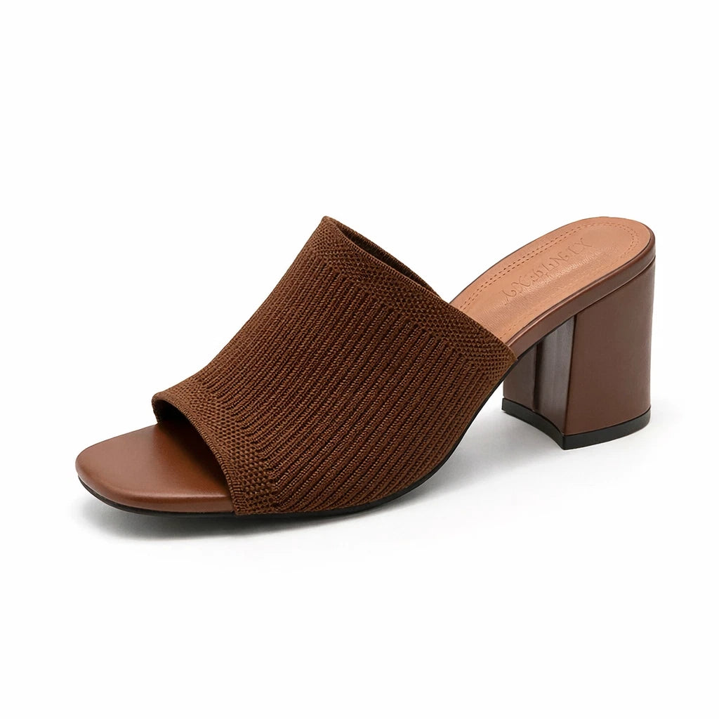 Helena Women's Block Heel Sandals – Stretchy Cotton Comfort — view 12