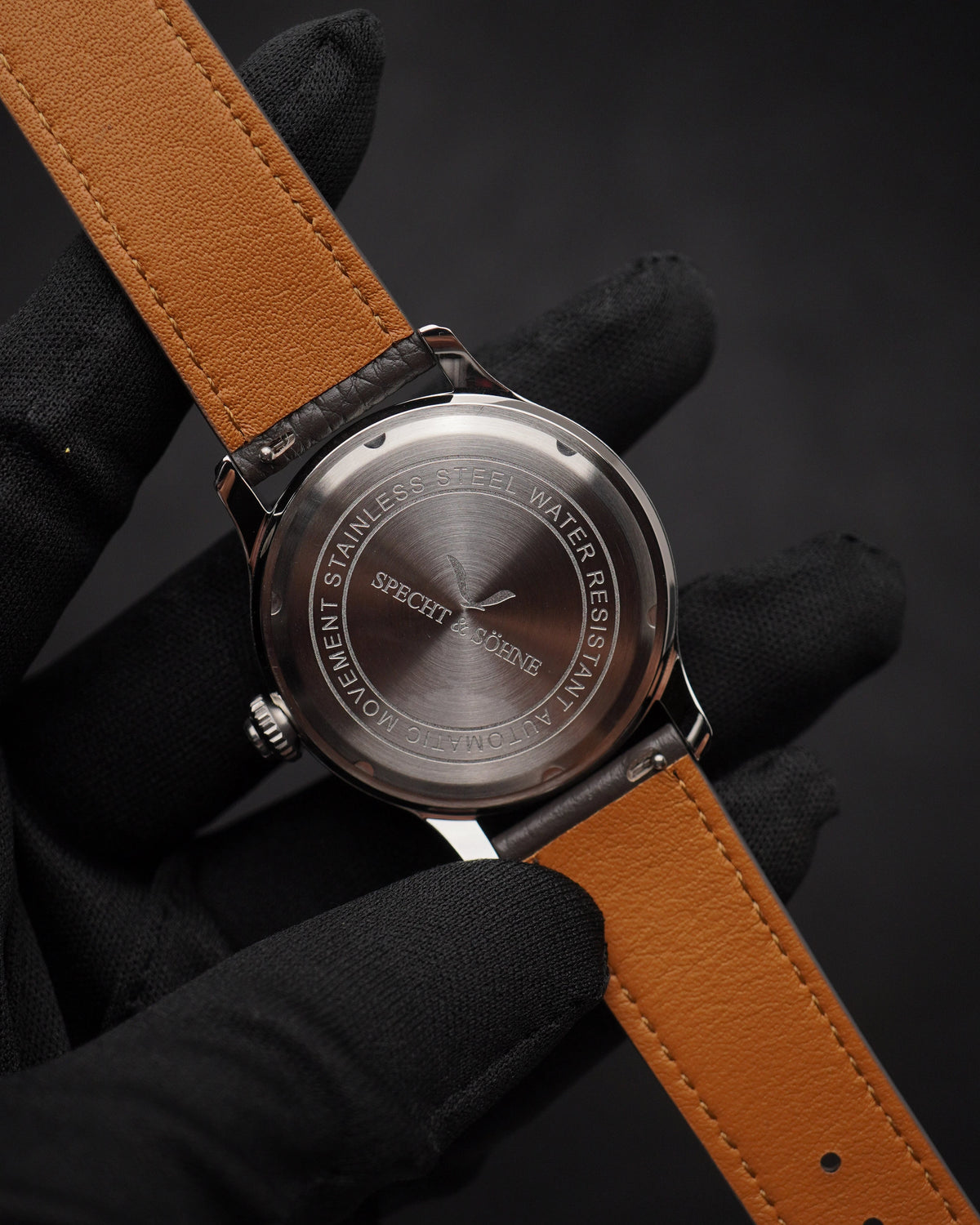 39 mm Automatic Watch – Sapphire Crystal Leather Strap — view 9