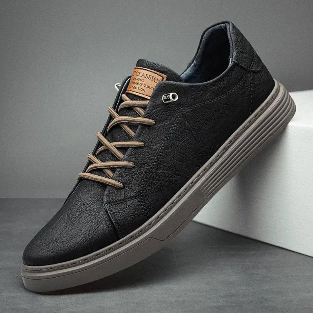 Leather Sneakers – Low-Profile Cushioned Everyday Shoes
