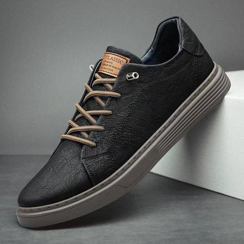 Leather Sneakers – Low-Profile Cushioned Everyday Shoes