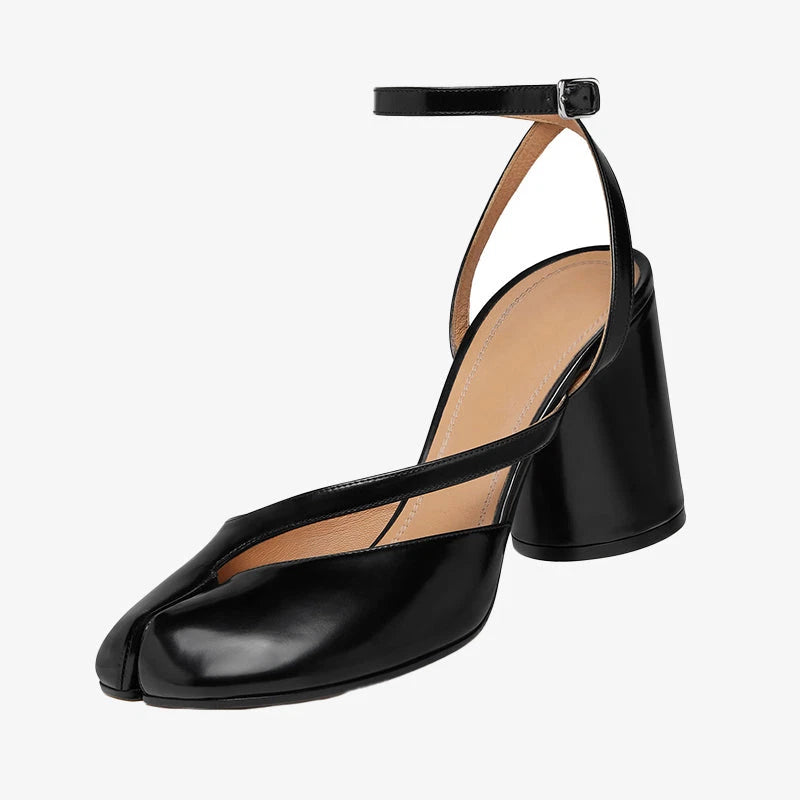 Women's Split-toe Sandals – Brushed Leather Adjustable Fit