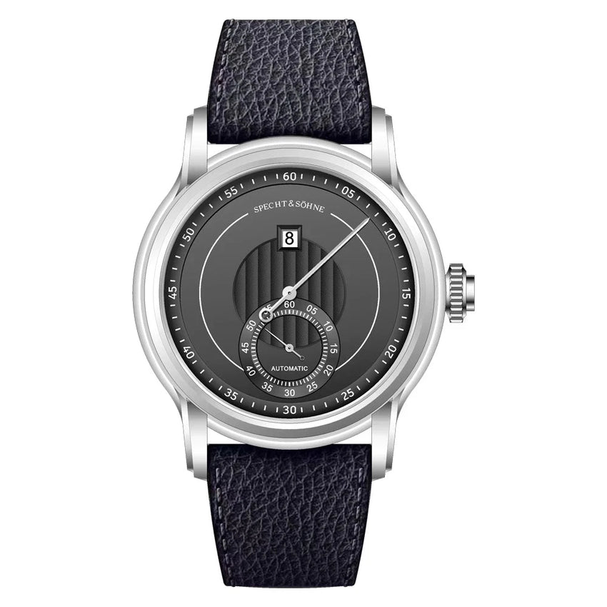 39 mm Automatic Watch – Sapphire Crystal Leather Strap