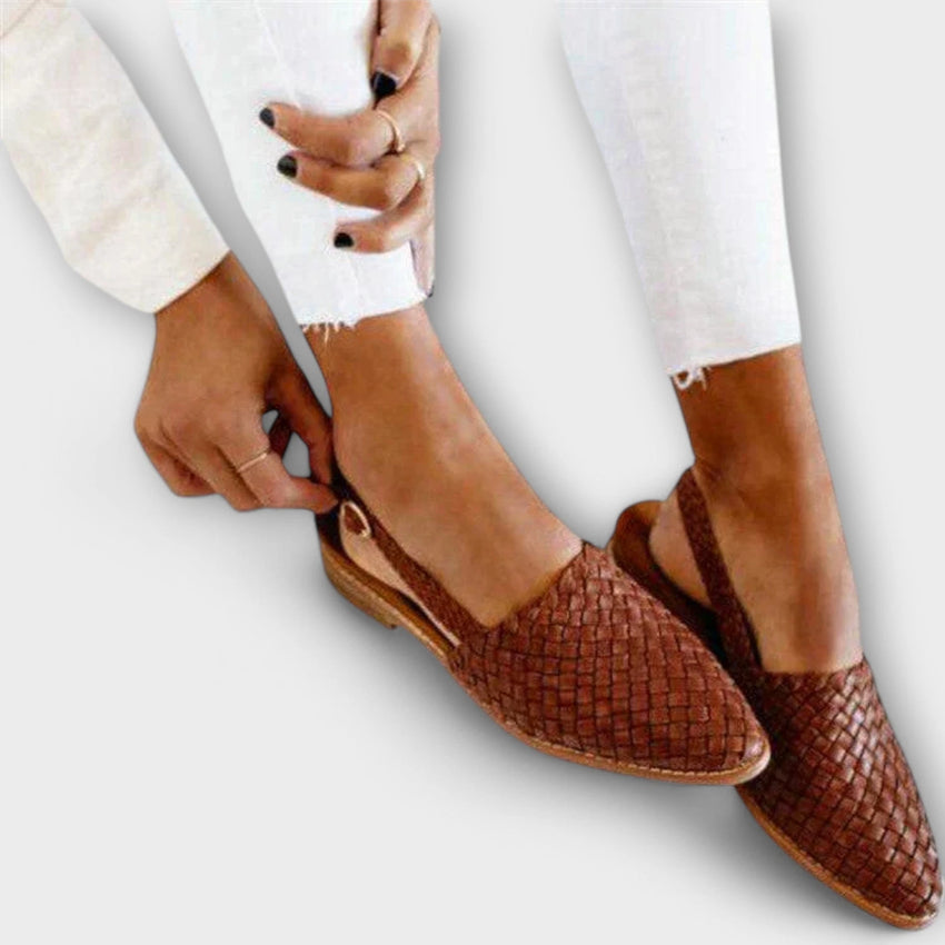 Aurora Women's Slingback Loafer – Woven Flat Comfort