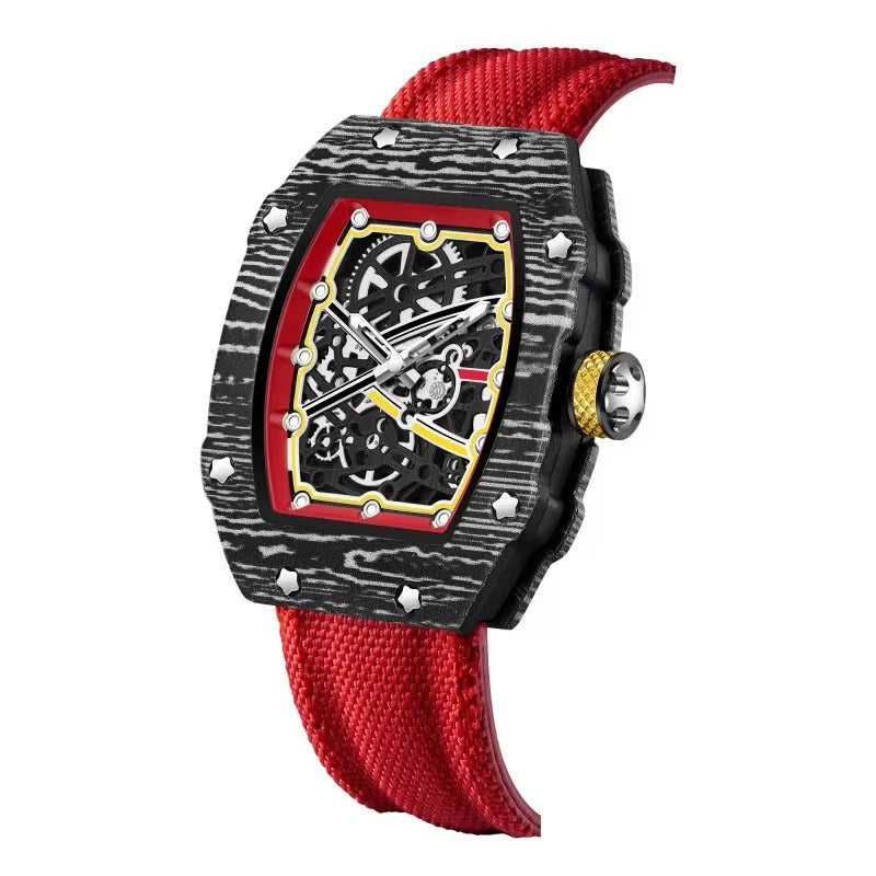 Overtake Watch – Bold Wrist Presence for Everyday Wear — Black/red/yellow