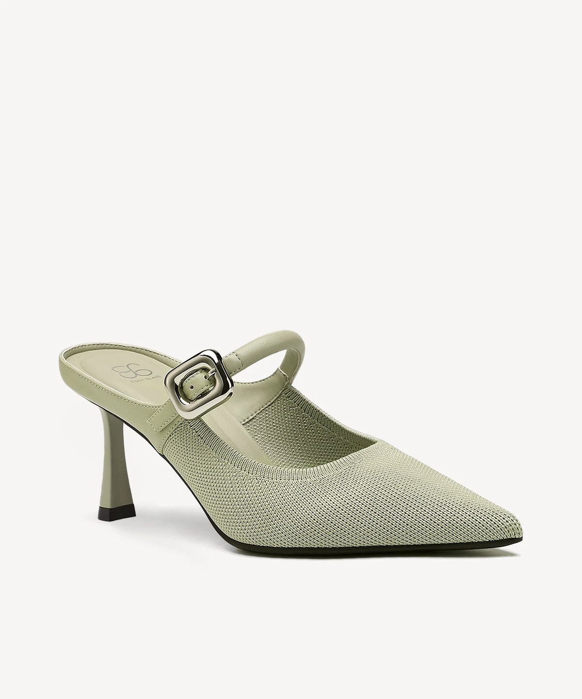 Pointed Toe Women's Heeled Mules – Stiletto Heel Style — Mint Green