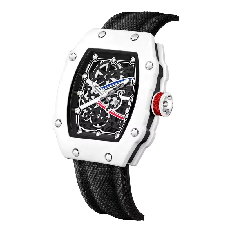 Overtake Watch – Bold Wrist Presence for Everyday Wear — White/black
