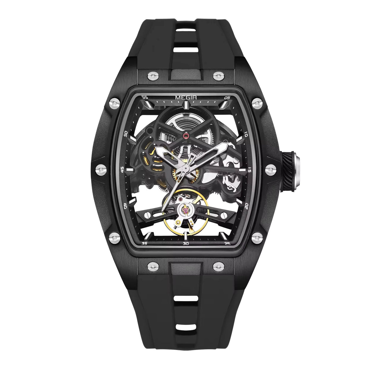 Trackmaster Automatic Skeleton Watch – Automatic Movement — Black