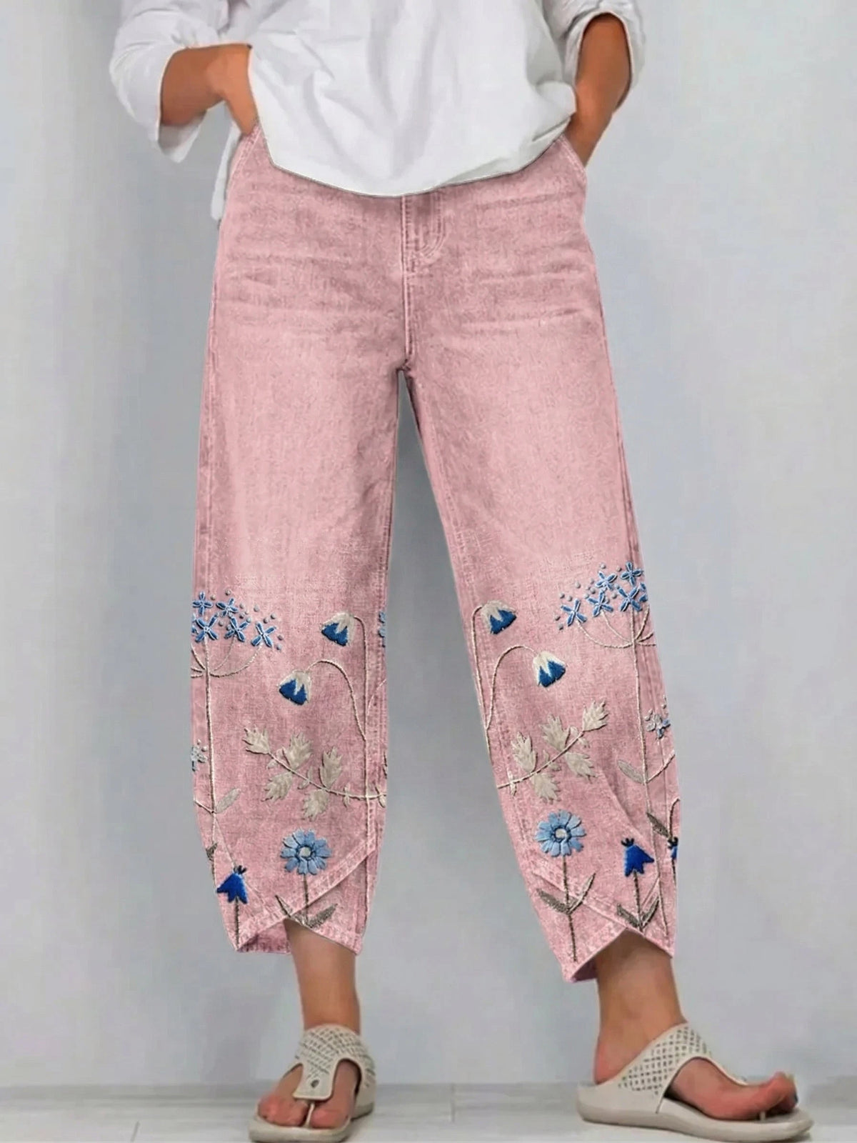 Women's Casual Trousers – Soft Comfortable Fit — Pink
