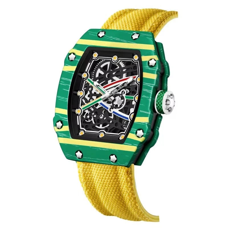Overtake Watch – Bold Wrist Presence for Everyday Wear — green/yellow