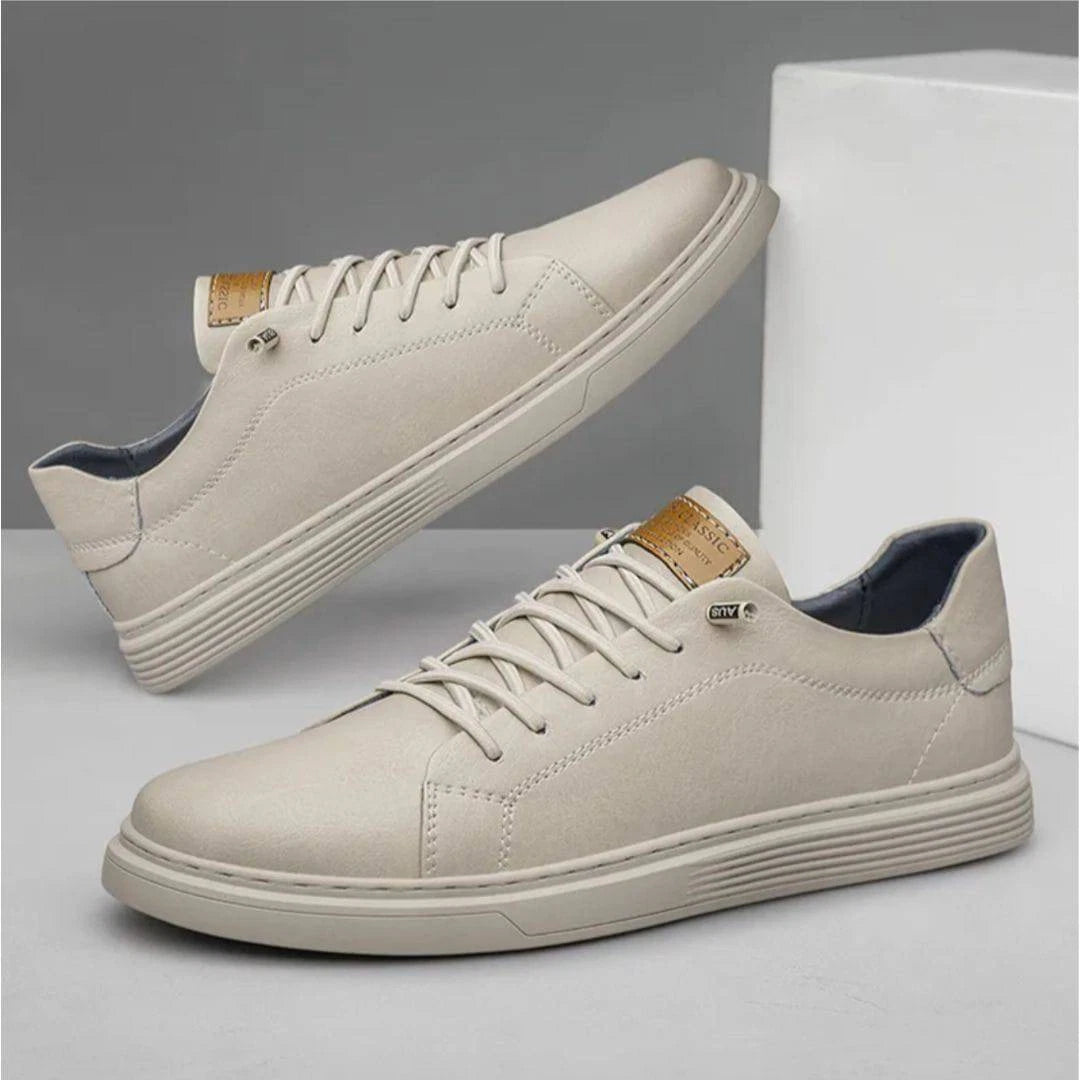 Leather Sneakers – Low-Profile Cushioned Everyday Shoes — Off-White