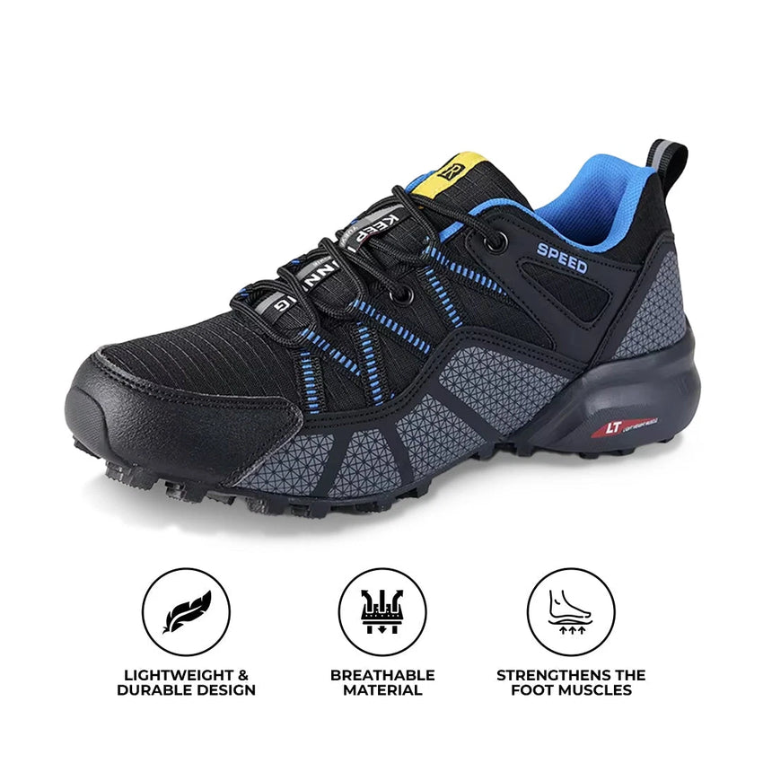 Everyday Walking Shoes – Wide Toe Box Natural Movement — Black Blue