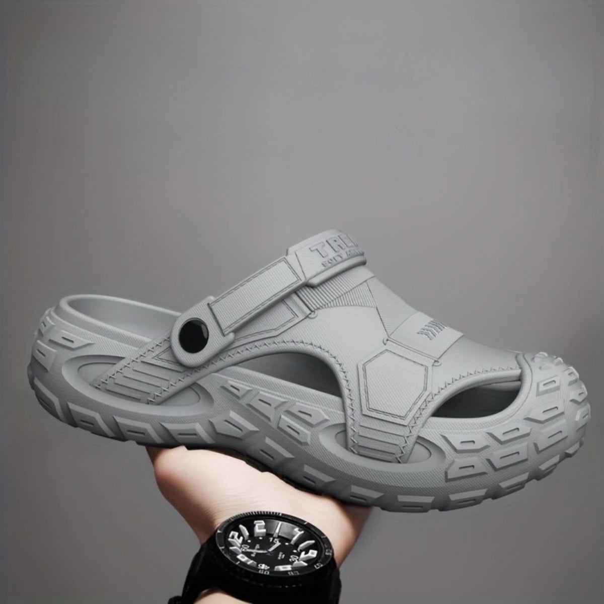Tactical Sandals – Adjustable Straps Secure Fit — Gray
