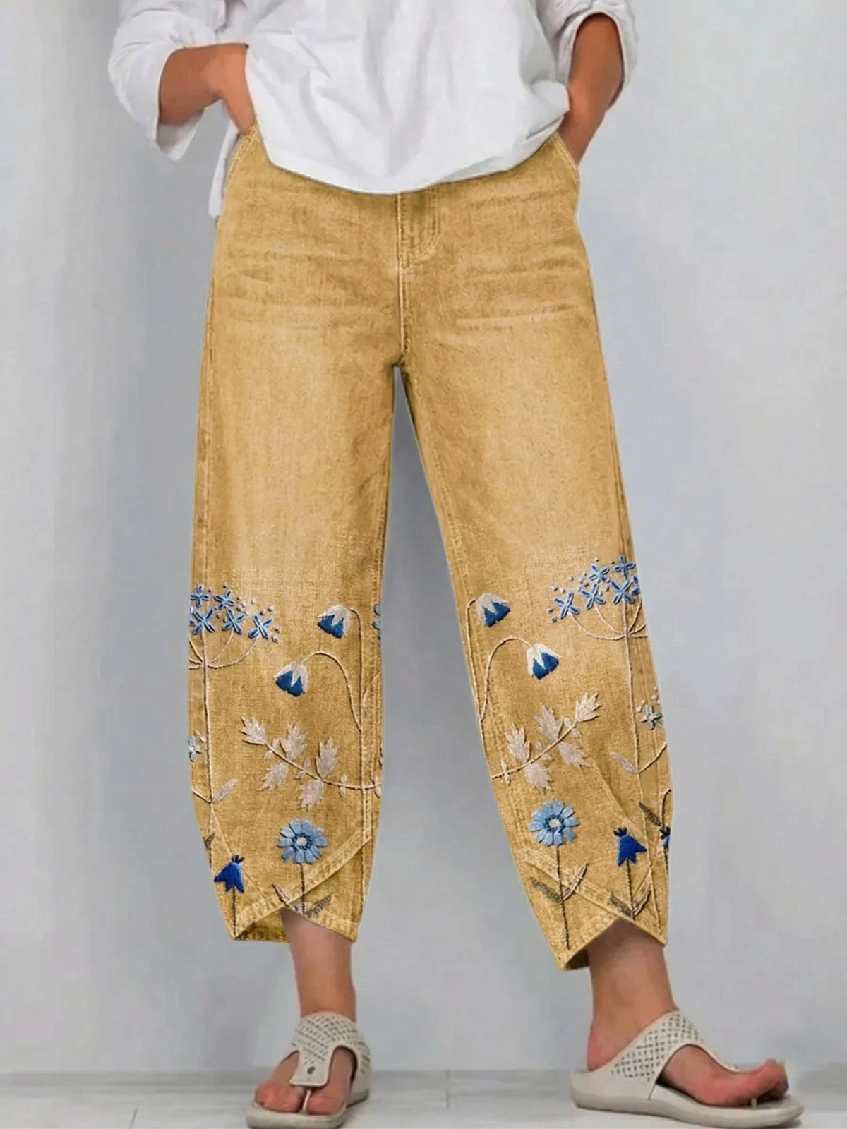Women's Casual Trousers – Soft Comfortable Fit — Yellow