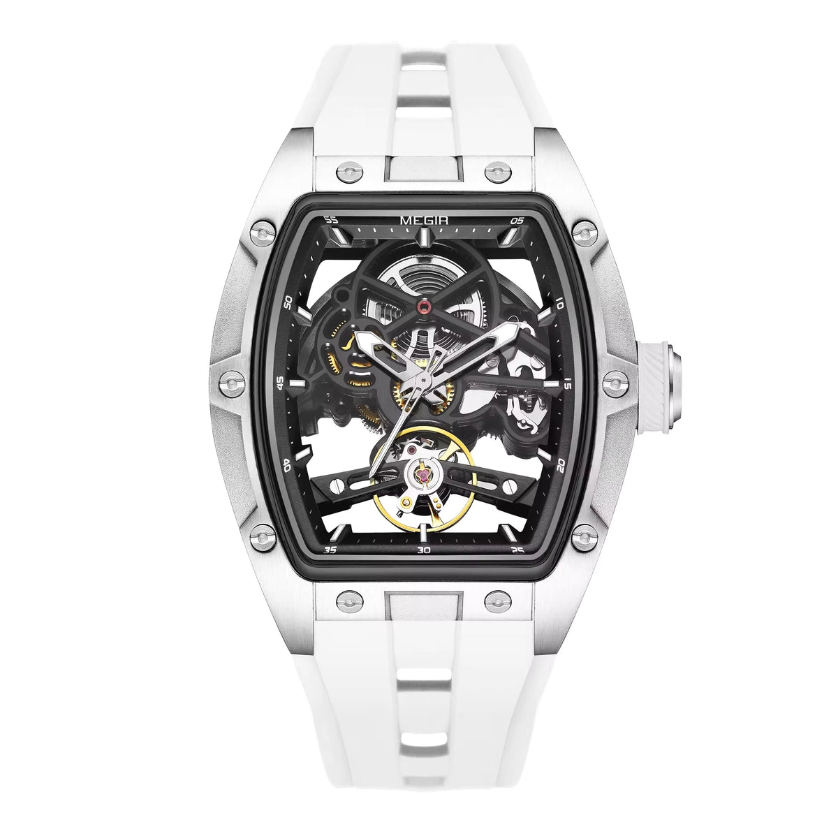 Trackmaster Automatic Skeleton Watch – Automatic Movement — White