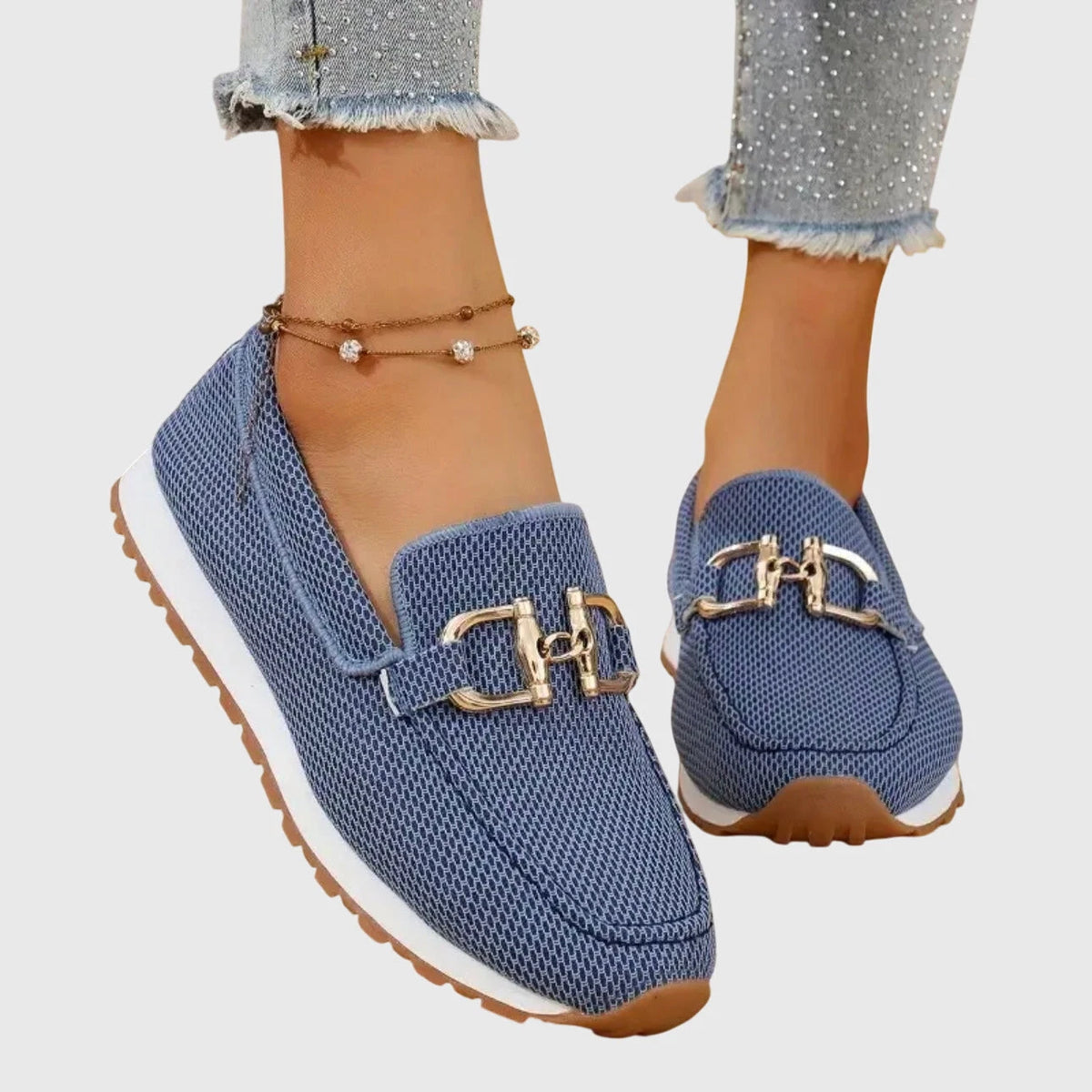 Susie Women's Loafer Sneakers – Cushioned Everyday Support — Blue