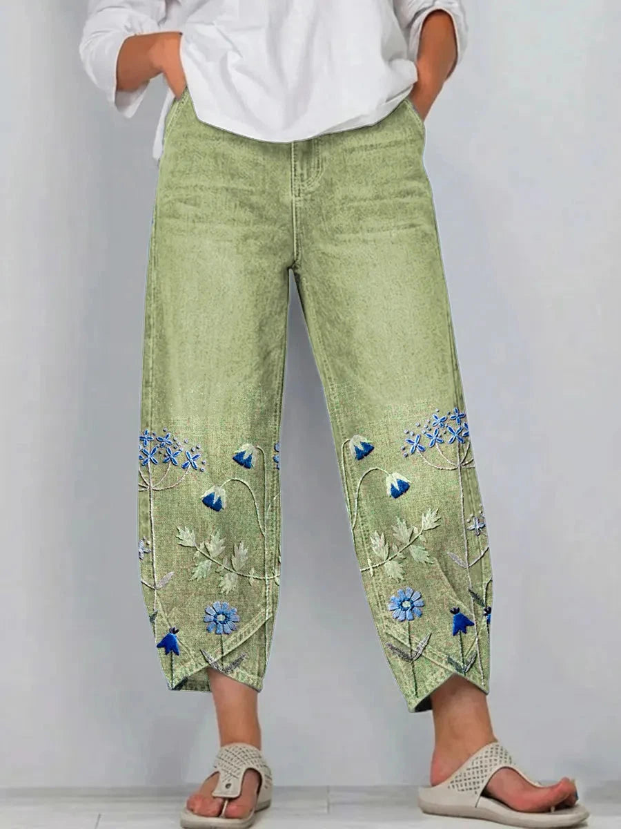 Women's Casual Trousers – Soft Comfortable Fit — Green