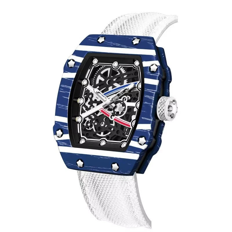 Overtake Watch – Bold Wrist Presence for Everyday Wear — blue/white