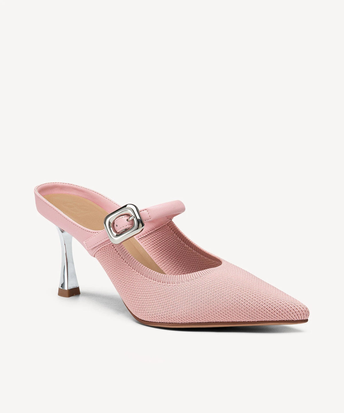 Pointed Toe Women's Heeled Mules – Stiletto Heel Style — Pink