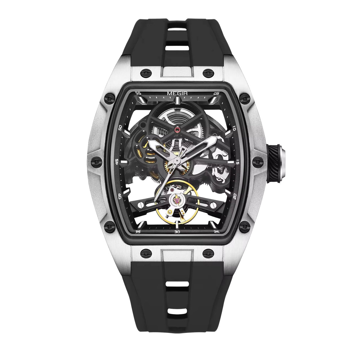 Trackmaster Automatic Skeleton Watch – Automatic Movement — silver/black