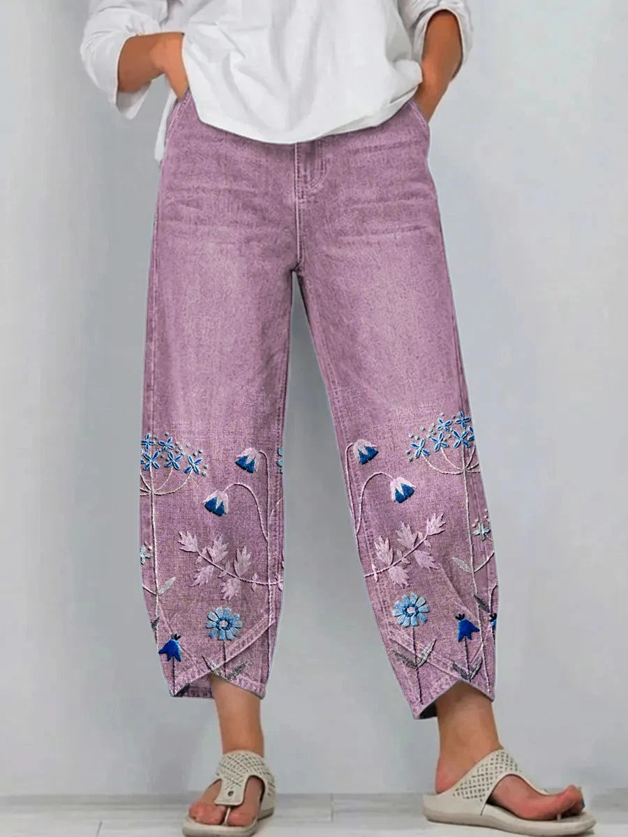 Women's Casual Trousers – Soft Comfortable Fit — Purple