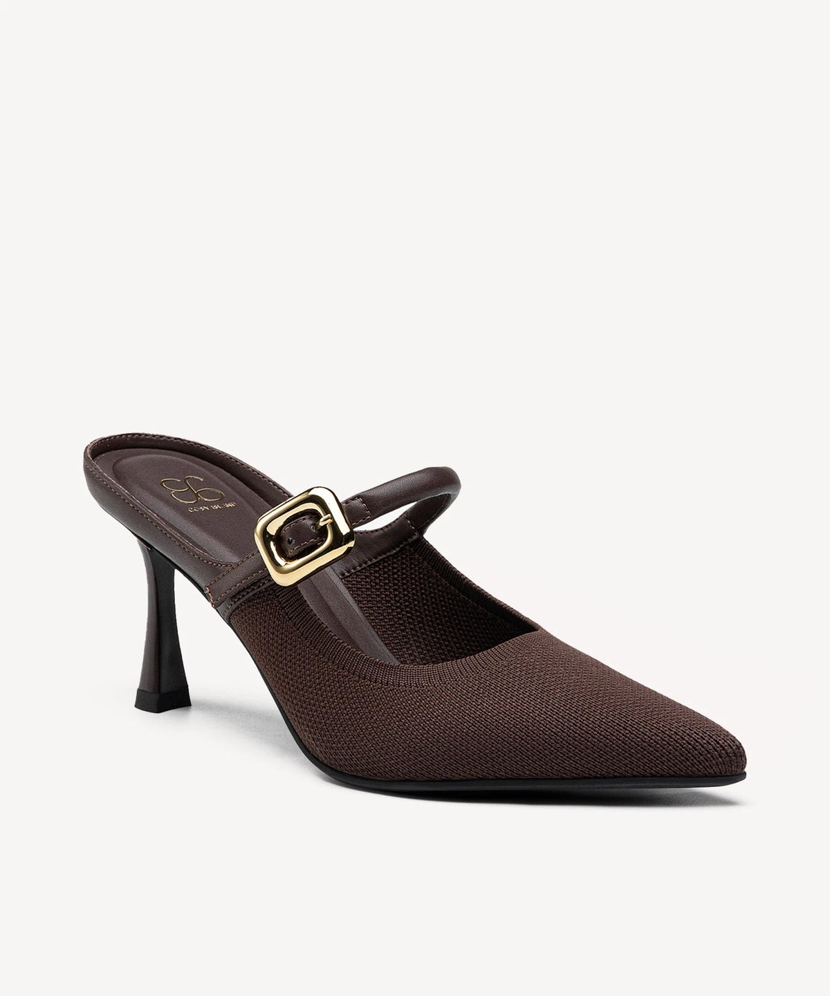 Pointed Toe Women's Heeled Mules – Stiletto Heel Style — Coffee