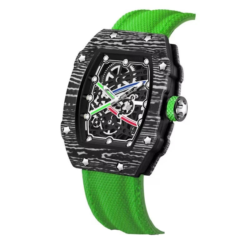 Overtake Watch – Bold Wrist Presence for Everyday Wear — Black/green